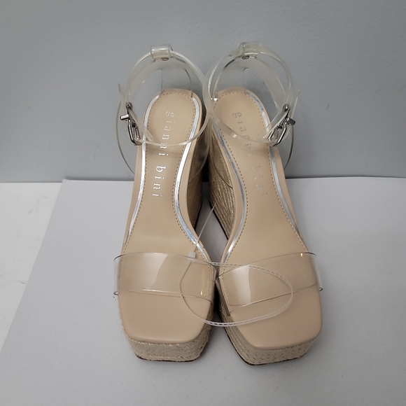 Gianni Bini Safina Three Clear Platform Espadrille Wedges - Picture 6 of 12